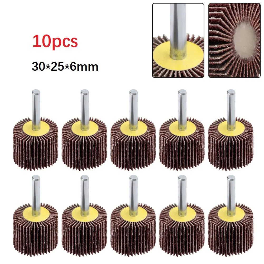 10pc 30mm 80 Grit Flap Wheels Sanding Disc Polishing Wheel For Engraving Beveling Chamfering Grooving Reaming Hollow Rotary Tool
10pc 30mm 80 Grit Flap Wheels Sanding Disc Polishing Wheel For Engraving Beveling Chamfering Grooving Reaming Hollow Rotary Tool