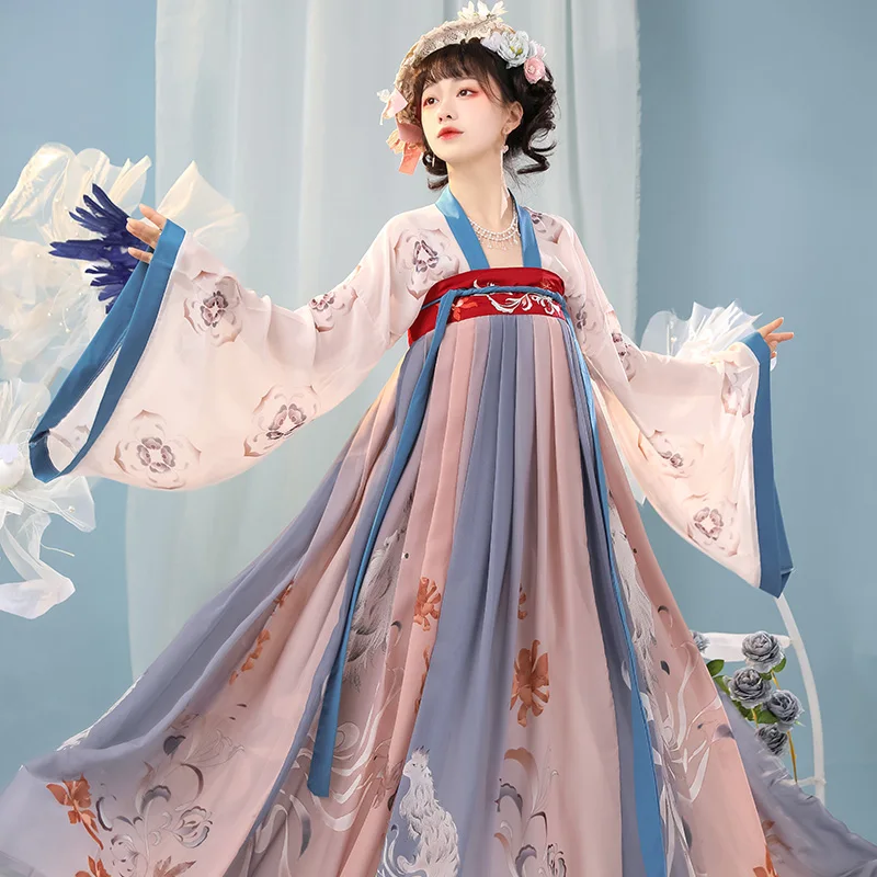 Chinese Traditional Dress Women's Embroidered Blouse with One-piece Chest Lower Skirt Tang Dynasty Hanfu Dress Cosplay Costume
Chinese Traditional Dress Women's Embroidered Blouse with One-piece Chest Lower Skirt Tang Dynasty Hanfu Dress Cosplay Costume