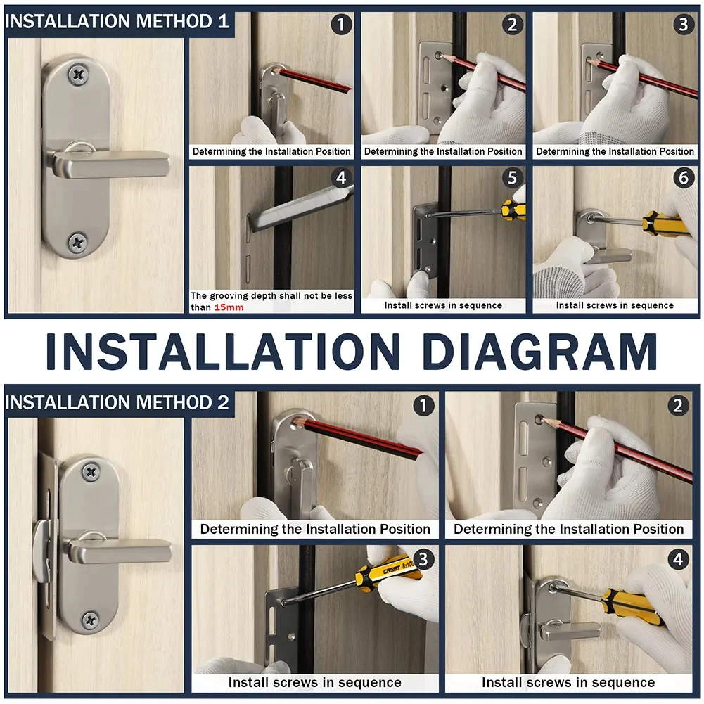 Sliding Barn Door Privacy Lock, Heavy Duty Stainless Steel Construction, Provides Privacy and Security for Your Home
Sliding Barn Door Privacy Lock, Heavy Duty Stainless Steel Construction, Provides Privacy and Security for Your Home