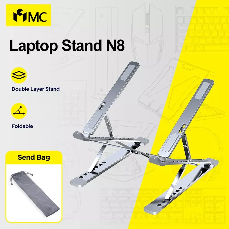 NEW MC N8 Adjustable Laptop Stand Aluminum for Macbook Tablet Notebook Stand Table Cooling Pad Foldable Laptop Holder
NEW MC N8 Adjustable Laptop Stand Aluminum for Macbook Tablet Notebook Stand Table Cooling Pad Foldable Laptop Holder