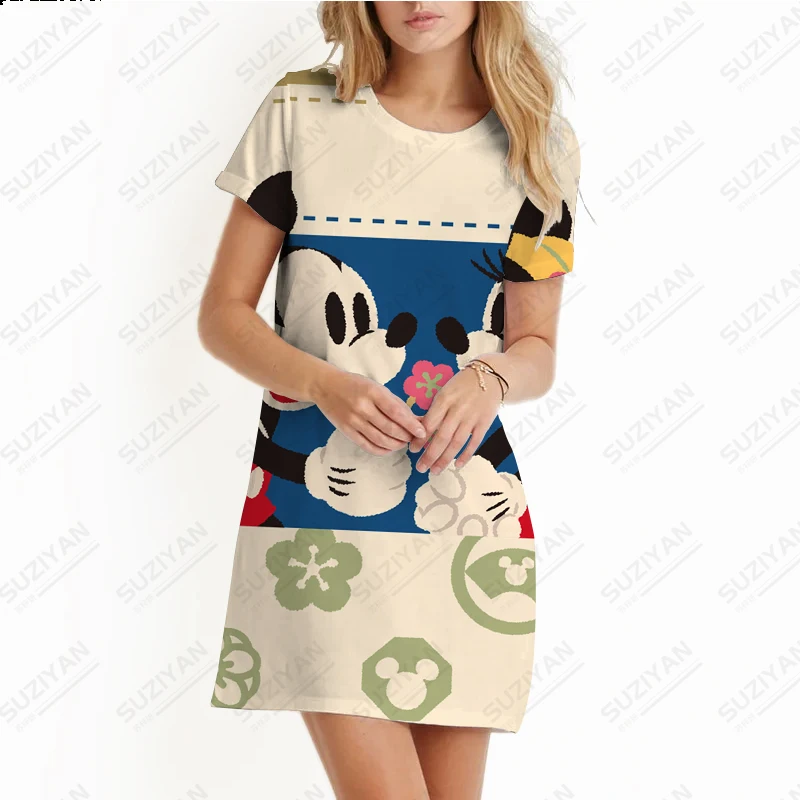 Summer New Fashion Women's Temperament Loose 3D Printed Sun Dress Elegant Women's A-line Dress Casual Short Sleeve Minnie Dress
Summer New Fashion Women's Temperament Loose 3D Printed Sun Dress Elegant Women's A-line Dress Casual Short Sleeve Minnie Dress