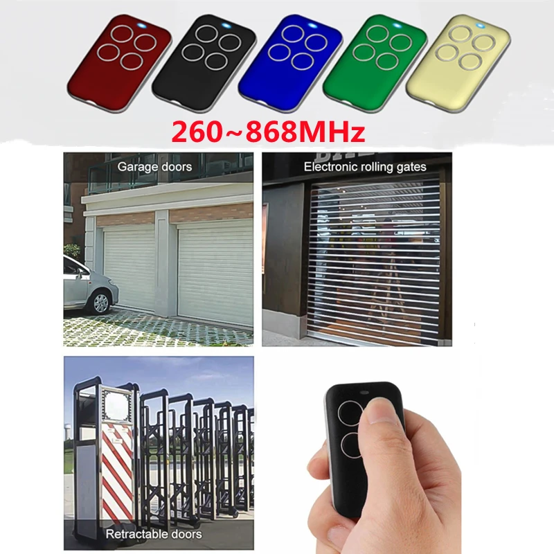 Blue Light 433MHZ Remote Control Multi-brand 260-868mhz Remote Control Duplicator Garage Door Opener Rolling Code transmitter
Blue Light 433MHZ Remote Control Multi-brand 260-868mhz Remote Control Duplicator Garage Door Opener Rolling Code transmitter