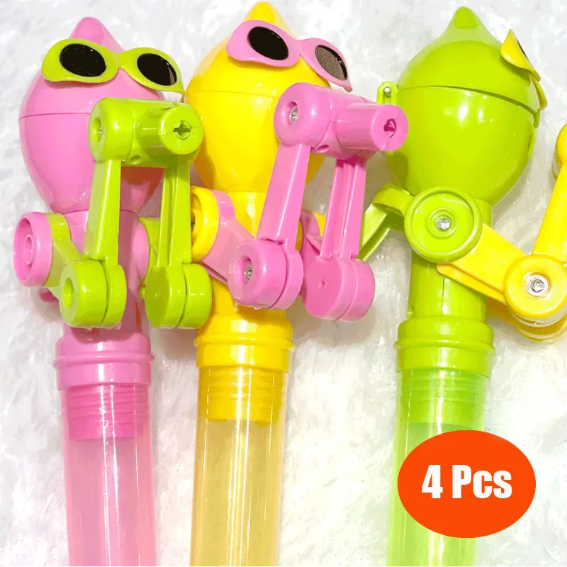 

4 Pcs Hot Candy Dustproof Toys Cool Personality Decompression Robot Lollipop Holder Cat Child Relax Toy Cute Creative Gifts