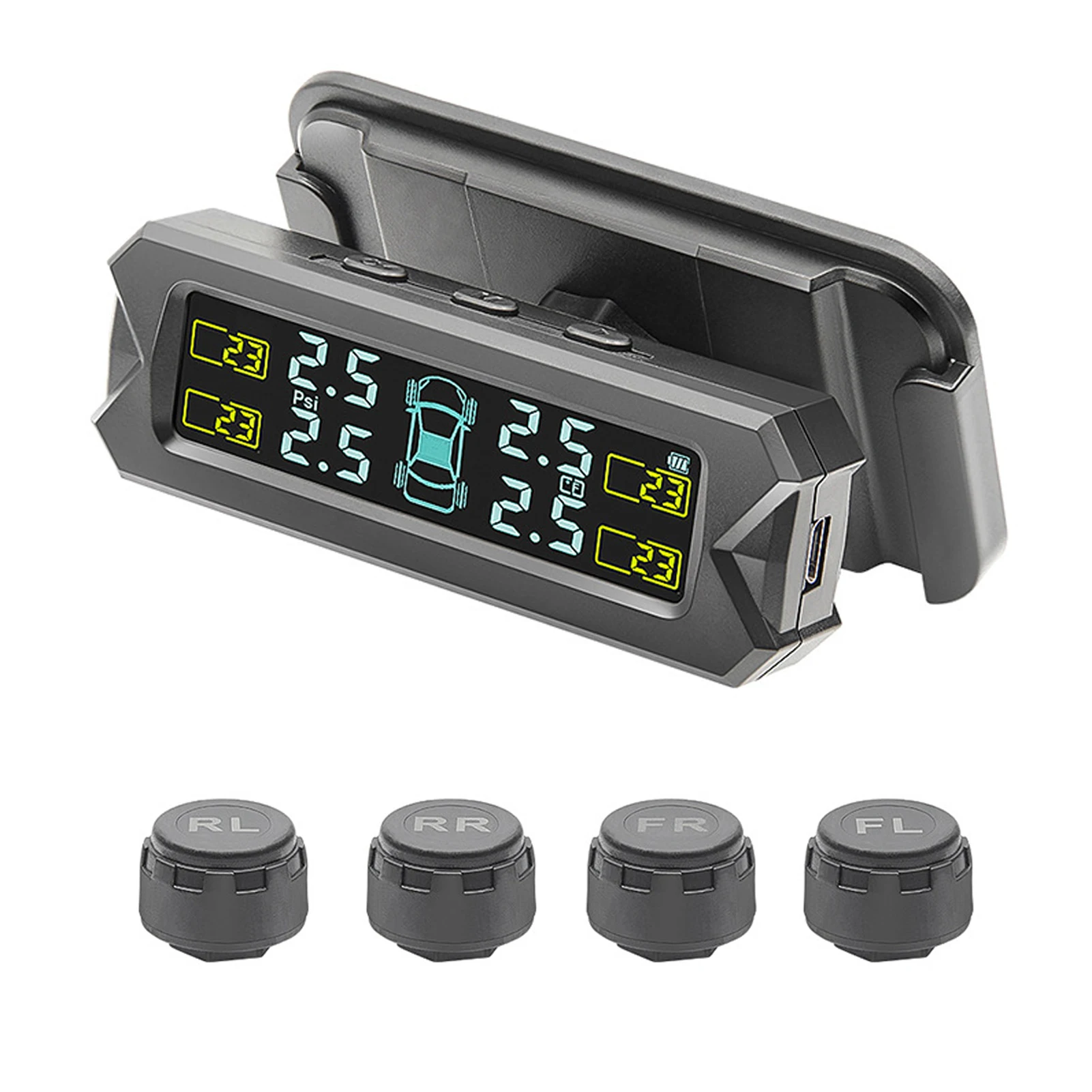 Система контроля давления в шинах TPMS 4 внешних датчика режиме реального времени |