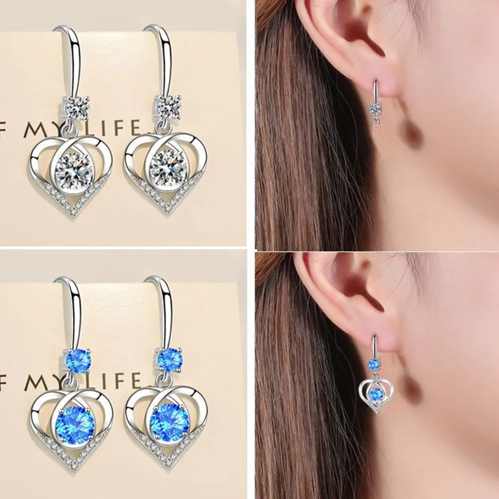 Wholesale S925 Sterling Trendy Women's Fashion Jewelry High Quality Crystal Zircon Hollow Heart Shaped Long Tassel Hook Earrings
Wholesale S925 Sterling Trendy Women's Fashion Jewelry High Quality Crystal Zircon Hollow Heart Shaped Long Tassel Hook Earrings