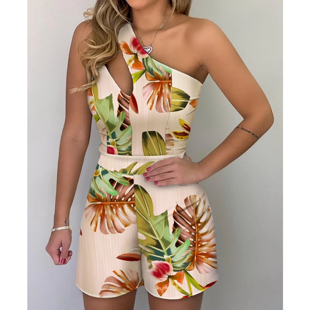 Wepbel Summer Printed Jumpsuits Women Sleeveless One Shoulder Hollow Out Short Pants Rompers Playsuits High Waist Jumpsuits
Wepbel Summer Printed Jumpsuits Women Sleeveless One Shoulder Hollow Out Short Pants Rompers Playsuits High Waist Jumpsuits