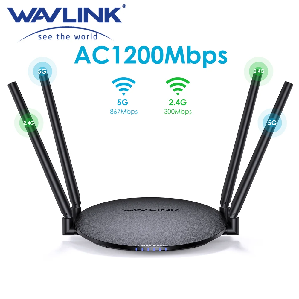 WAVLINK AC1200 Dual Band Wireless Router Internet Extender 2.4GHz 300 Mbps 5GHz 867 Mbps Full Gigabit Lightning-Fast WiFi Router
WAVLINK AC1200 Dual Band Wireless Router Internet Extender 2.4GHz 300 Mbps 5GHz 867 Mbps Full Gigabit Lightning-Fast WiFi Router