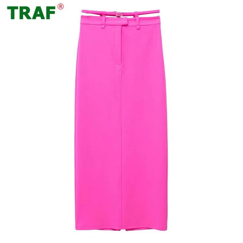 TRAF Fuchsia High Waist Midi Skirt Women Summer Belt Long Skirts Womens 2022 Fashion Slit Woman Skirt Party Aesthetic Skirts
TRAF Fuchsia High Waist Midi Skirt Women Summer Belt Long Skirts Womens 2022 Fashion Slit Woman Skirt Party Aesthetic Skirts