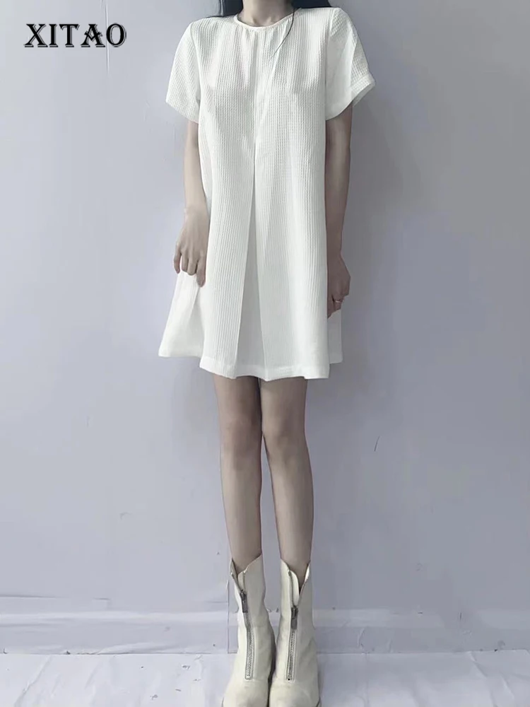XITAO Simplicity Temperament Mini Dress Fashion Folds Splicing Solid Color Casual Loose Pullover Women Dress 2022 New WMD6170
XITAO Simplicity Temperament Mini Dress Fashion Folds Splicing Solid Color Casual Loose Pullover Women Dress 2022 New WMD6170