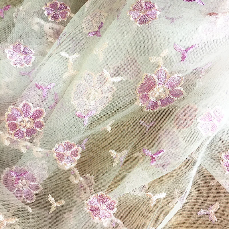 Embroidered Mesh Pink Flower Embroidery Girl's Dress Fabric Thin Printed Mesh Net Mosquito Net Fabric
Embroidered Mesh Pink Flower Embroidery Girl's Dress Fabric Thin Printed Mesh Net Mosquito Net Fabric