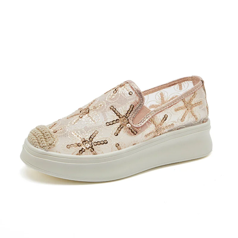 2022 New Summer Women's Vulcanized Sneakers Shoes Lace Breathable Platform Sneakers Casual Comfortable Slip-on Fisherman Shoes
2022 New Summer Women's Vulcanized Sneakers Shoes Lace Breathable Platform Sneakers Casual Comfortable Slip-on Fisherman Shoes