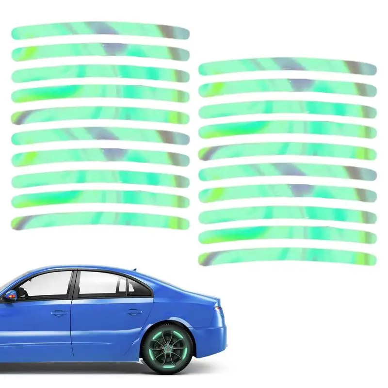 Reflective Car Wheel Stickers 20Pcs Car Tire Rim Safety Decorative Stickers Night Reflective Safety Decoration Strip Waterproof
Reflective Car Wheel Stickers 20Pcs Car Tire Rim Safety Decorative Stickers Night Reflective Safety Decoration Strip Waterproof