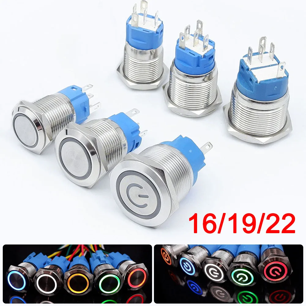 Популярная металлическая кнопка для освещения, 16 мм, 19 мм, 22 мм, светодиодсветильник лампа для автомобиля, 6 в, 12 В, 24 В, 220 В
Популярная металлическая кнопка для освещения, 16 мм, 19 мм, 22 мм, светодиодсветильник лампа для автомобиля, 6 в, 12 В, 24 В, 220 В