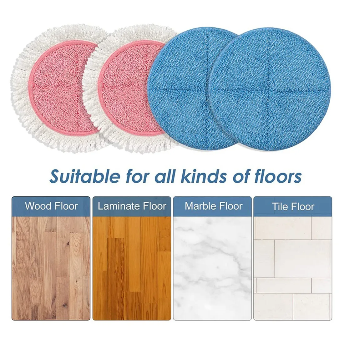 4 Pack Replacement Parts Mop Cloth Pads for BOBOT Electric Mop Cleaning Pads Accessories Household Tools
4 Pack Replacement Parts Mop Cloth Pads for BOBOT Electric Mop Cleaning Pads Accessories Household Tools