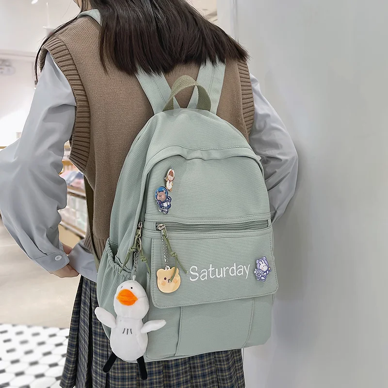 Simple Solid Color Backpack New Female Waterproof Waffle Grid Women Backpack Casual School Backpack Teenage Girl Travel Backpack
Simple Solid Color Backpack New Female Waterproof Waffle Grid Women Backpack Casual School Backpack Teenage Girl Travel Backpack