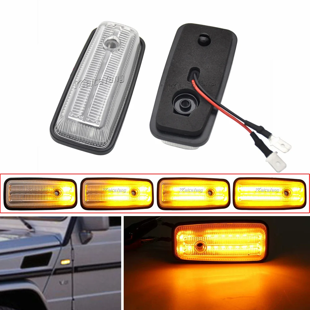 For Mercedes-Benz G-Class W463 W461 G500 G550 G55 G63 G65 1986-2002 2x Side Marker Indicator Flasher Lamp LED Turn Signal Light
For Mercedes-Benz G-Class W463 W461 G500 G550 G55 G63 G65 1986-2002 2x Side Marker Indicator Flasher Lamp LED Turn Signal Light