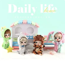 New Cute Mini Doll with Clothes shoes Multiple Movable Joints 3D Simulation Eye Hinge Toy Doll Childrens Gift