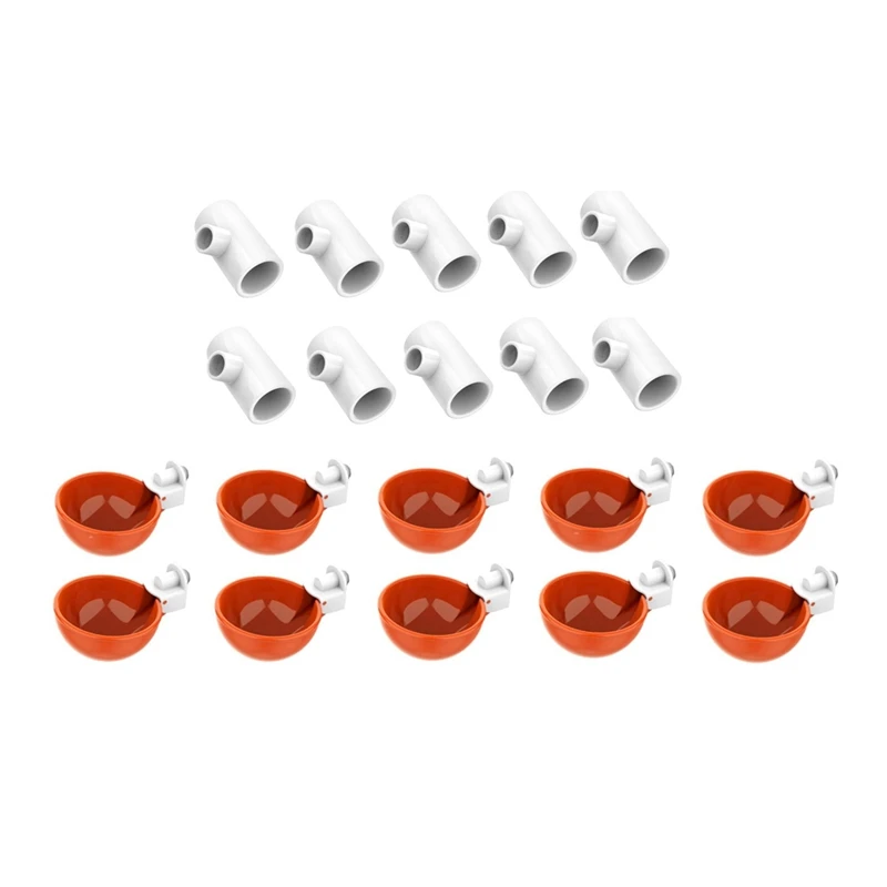 10Pcs Automatic Chicken Waterer Cups with PVC Tee Fittings Chicken Water Cups, Chicken Water Feeder
10Pcs Automatic Chicken Waterer Cups with PVC Tee Fittings Chicken Water Cups, Chicken Water Feeder