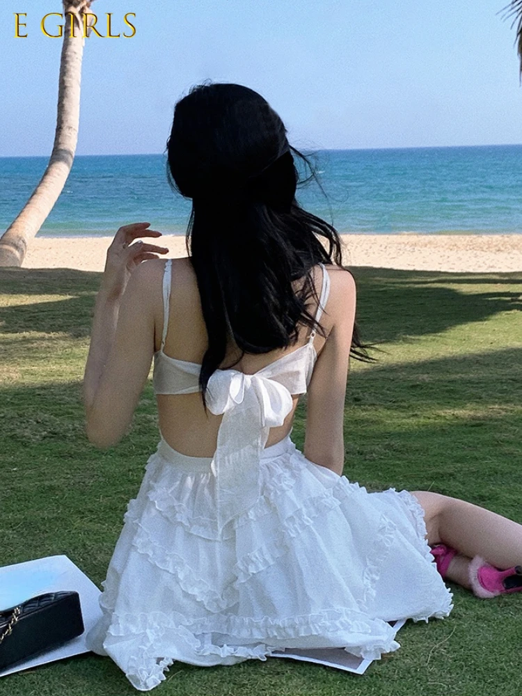 E GIRLS Backless White Straps Dress Women Bodycon 2022 Summer Casual Fairy Y2k Mini Dress Pure Color Sexy One Piece Dress Korean
E GIRLS Backless White Straps Dress Women Bodycon 2022 Summer Casual Fairy Y2k Mini Dress Pure Color Sexy One Piece Dress Korean