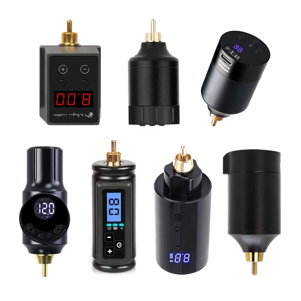 Wireless Portable Tattoo Power Supply RCA Interface Digital Display Fast Chargering for Black Rotary Tattoo Pen Machine Battery
Wireless Portable Tattoo Power Supply RCA Interface Digital Display Fast Chargering for Black Rotary Tattoo Pen Machine Battery