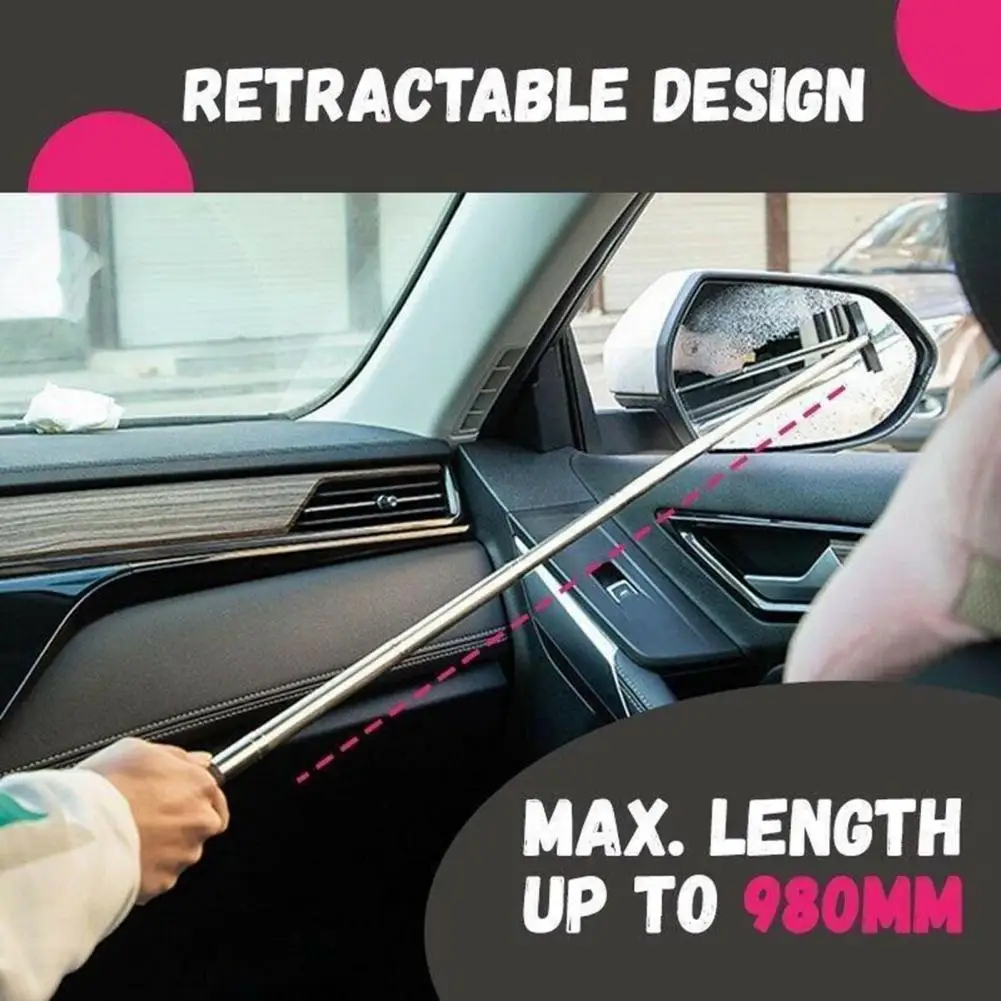 Rear Windshield Wiper Minimalistic Compact Stainless Steel Retractable Rear-View Mirror Wiper for Vehicle Car Wash Accessories
Rear Windshield Wiper Minimalistic Compact Stainless Steel Retractable Rear-View Mirror Wiper for Vehicle Car Wash Accessories