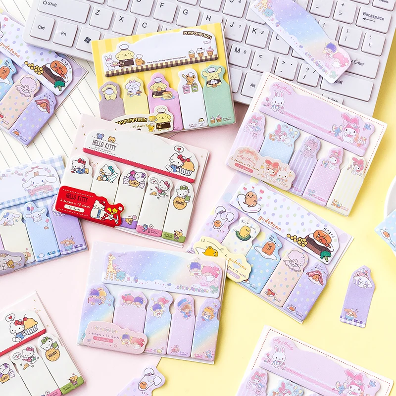 Kawaii Sanrio Hello Kitty Kuromi My Melody Writable Classification Index Stickers Sticky Notes Small Strip Tag Stick Label Mark
Kawaii Sanrio Hello Kitty Kuromi My Melody Writable Classification Index Stickers Sticky Notes Small Strip Tag Stick Label Mark