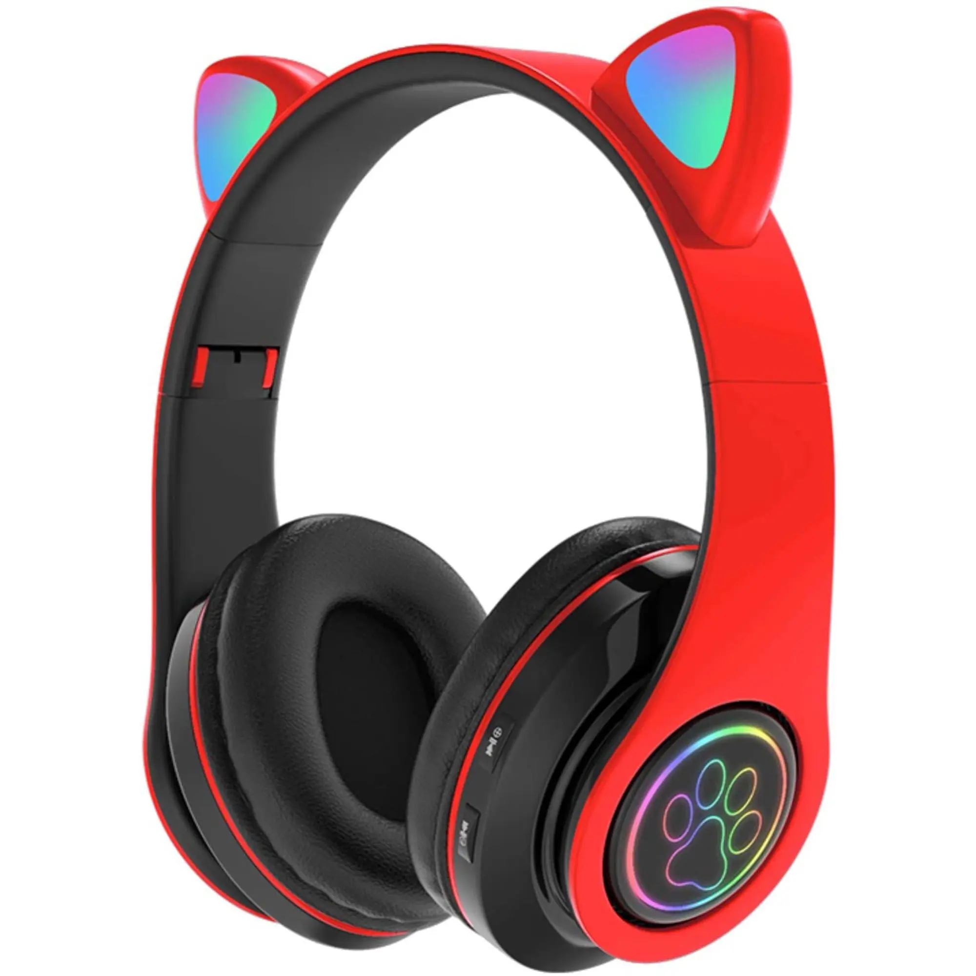 Наушники беспроводные, красные наушники с ушками светящиеся, Bluetooth наушники для детей
Наушники беспроводные, красные наушники с ушками светящиеся, Bluetooth наушники для детей