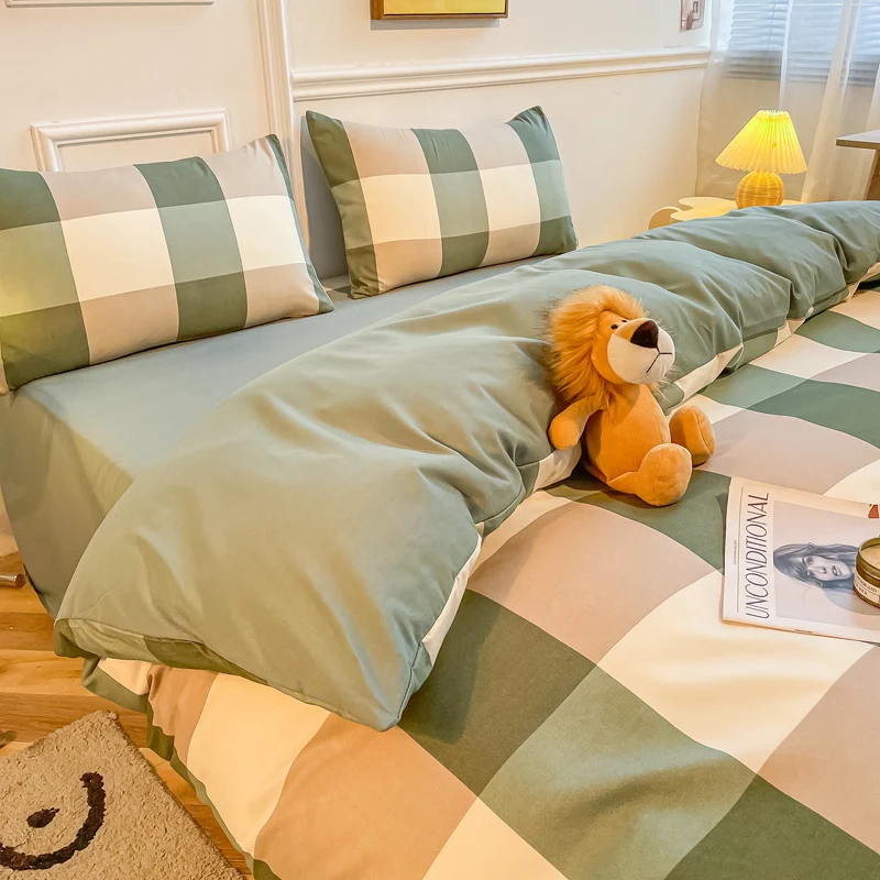 Duvet Cover +Linens + Pillowcase Bedding Sets Summer Washed Cotton Single Double Couple Bed Quilt Luxury Fluffy Home Bedroom Set
Duvet Cover +Linens + Pillowcase Bedding Sets Summer Washed Cotton Single Double Couple Bed Quilt Luxury Fluffy Home Bedroom Set