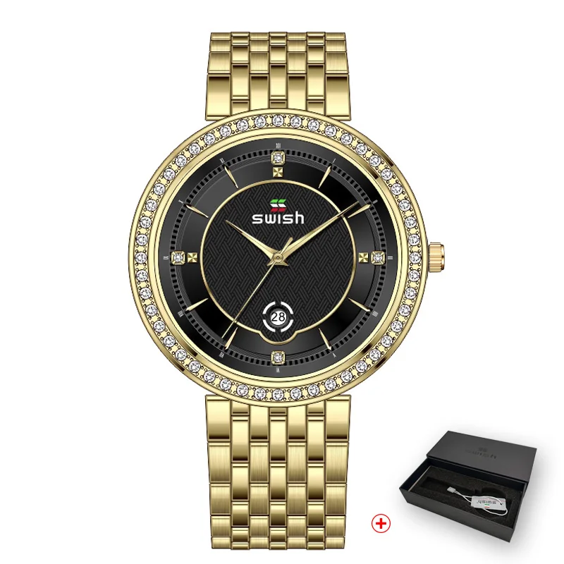 SWISH Lady Watches Luxury Gold Women Analog Wristwatch Grace Fashion Relogio Masculino Waterproof Female Clock Montre Homme
SWISH Lady Watches Luxury Gold Women Analog Wristwatch Grace Fashion Relogio Masculino Waterproof Female Clock Montre Homme