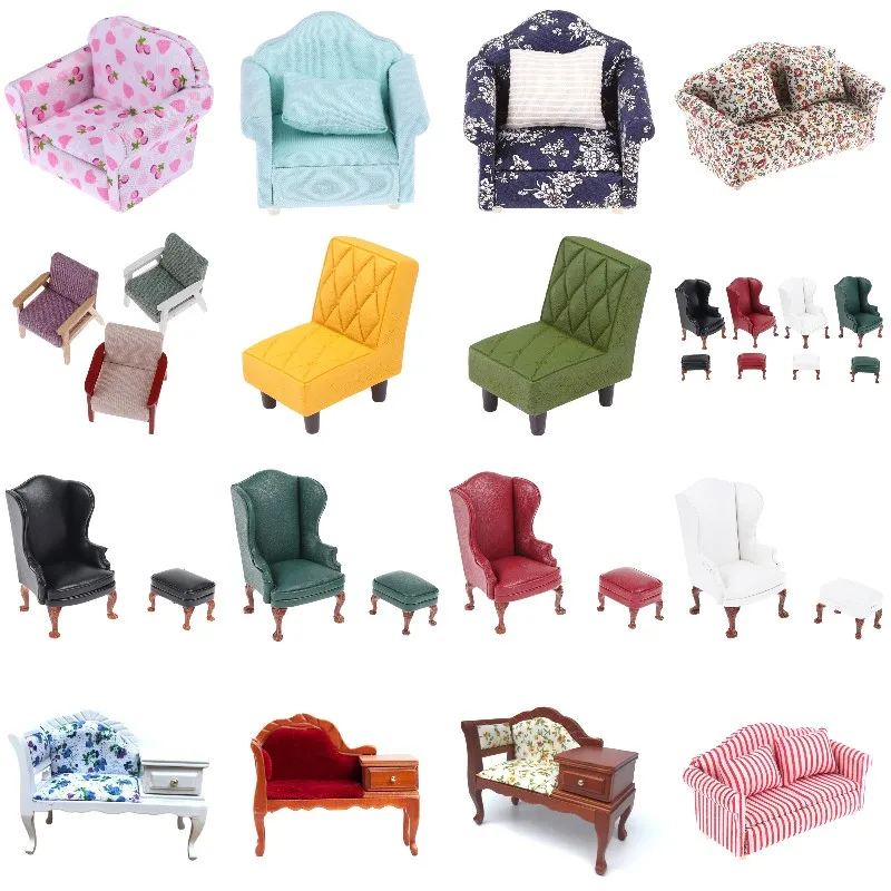 1Set 1/12 Dollhouse Miniature Single Double Sofa Handrail Back Sofa Doll House Furniture Model Living Room Accessories Decor Toy
1Set 1/12 Dollhouse Miniature Single Double Sofa Handrail Back Sofa Doll House Furniture Model Living Room Accessories Decor Toy