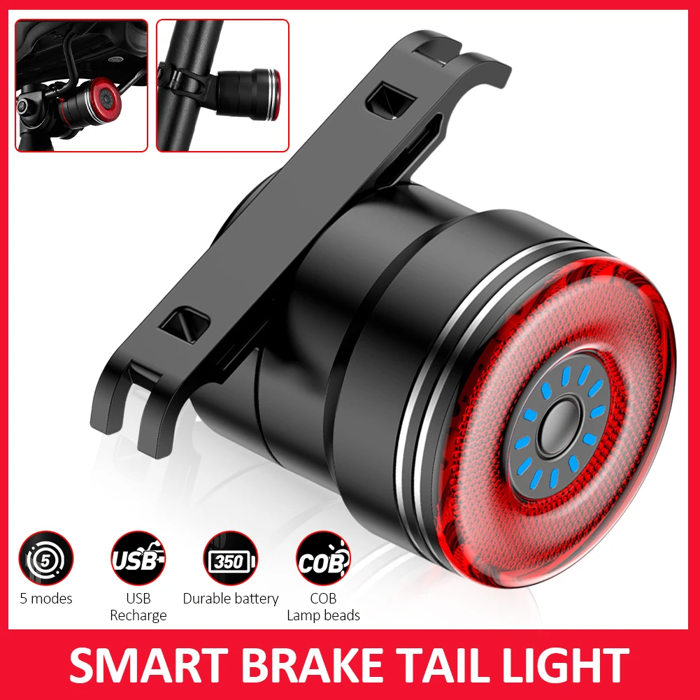 Bicycle Rear Light Bike Taillight Smart Brake Sensing Light IP65 Waterproof Rechargeable LED Tail Light Cycling Accessories
Bicycle Rear Light Bike Taillight Smart Brake Sensing Light IP65 Waterproof Rechargeable LED Tail Light Cycling Accessories