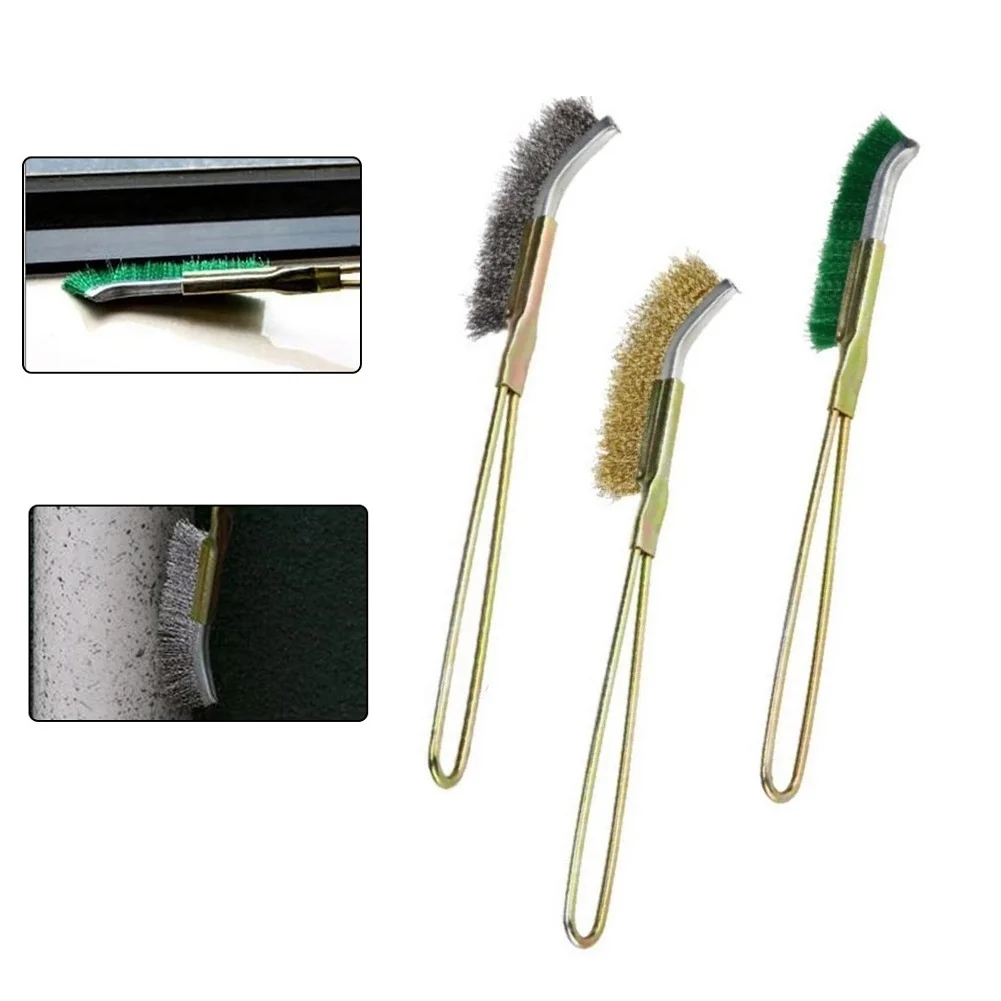 Mini Wire Brush Paint Rust Remover Nylon/Steel/Brass Brush Cleaning Polishing Brush Clean Tools Home Kits 245mm
Mini Wire Brush Paint Rust Remover Nylon/Steel/Brass Brush Cleaning Polishing Brush Clean Tools Home Kits 245mm