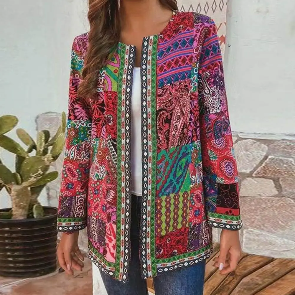 Women Coat Thick Cardigan Coat Comfortable Coldproof Stylish Spring Autumn Vintage Ethnic Style Cardigan
Women Coat Thick Cardigan Coat Comfortable Coldproof Stylish Spring Autumn Vintage Ethnic Style Cardigan