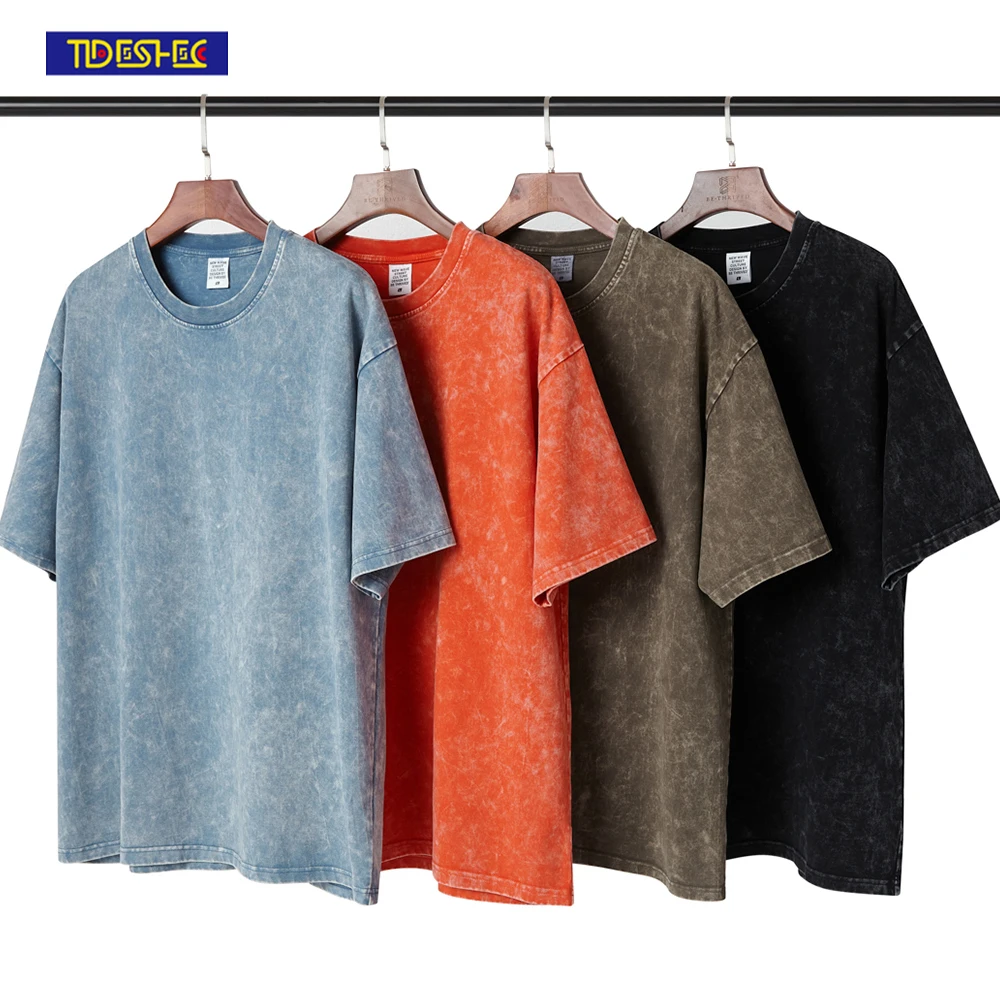 Men's Harajuku T-shirt 330G Heavyweight Washed Sautéed Dyed Distressed T Shirt 2022 Summer Cotton Men Oversized Short-sleeved
Men's Harajuku T-shirt 330G Heavyweight Washed Sautéed Dyed Distressed T Shirt 2022 Summer Cotton Men Oversized Short-sleeved