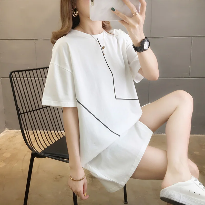DAYIFUN Summer Casual Long T-shirts Women Cotton Solid Loose Short Sleeve T Shirt O Neck Harajuku Women T-shirt Streetwear Tees
DAYIFUN Summer Casual Long T-shirts Women Cotton Solid Loose Short Sleeve T Shirt O Neck Harajuku Women T-shirt Streetwear Tees