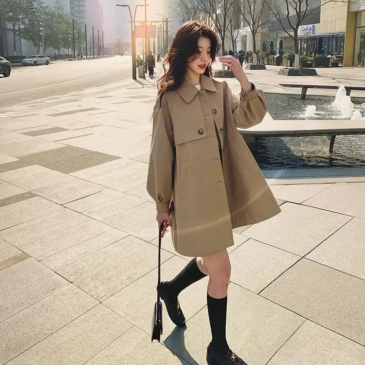 YASUGUOJI Simple Chic Women Trench Coat Casual Women's Outerwear Loose Overcoat Autumn Fashion Windbreaker Female Korean Clothes
YASUGUOJI Simple Chic Women Trench Coat Casual Women's Outerwear Loose Overcoat Autumn Fashion Windbreaker Female Korean Clothes