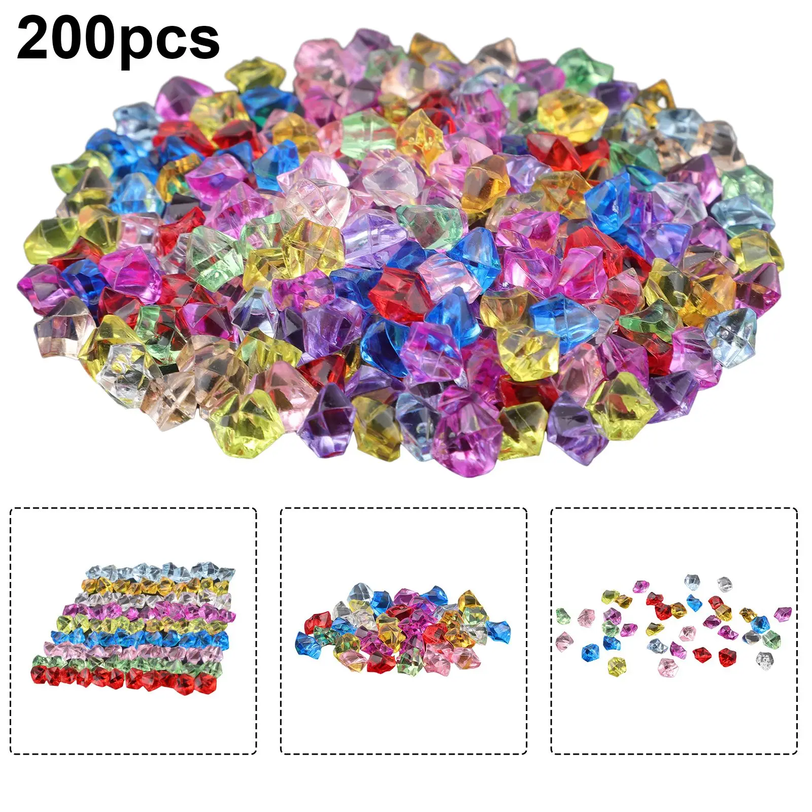 Crystal Acrylic Gem Stone 200pcs 6*9mm Decor Decoration Fish Tank Full Granules Hydroponic Ice Rocks Transparent
Crystal Acrylic Gem Stone 200pcs 6*9mm Decor Decoration Fish Tank Full Granules Hydroponic Ice Rocks Transparent