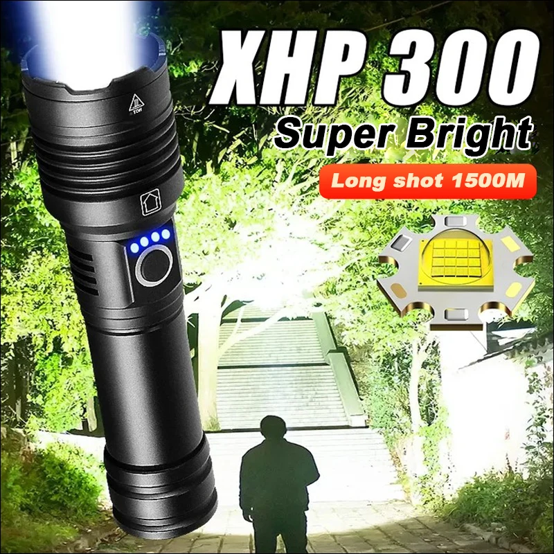 

Powerful 16 cores XHP300 LED Flashlights High Power USB Rechargeable Torch Super Bright Zoom Battery Lanterns Camping Hand Lamps
