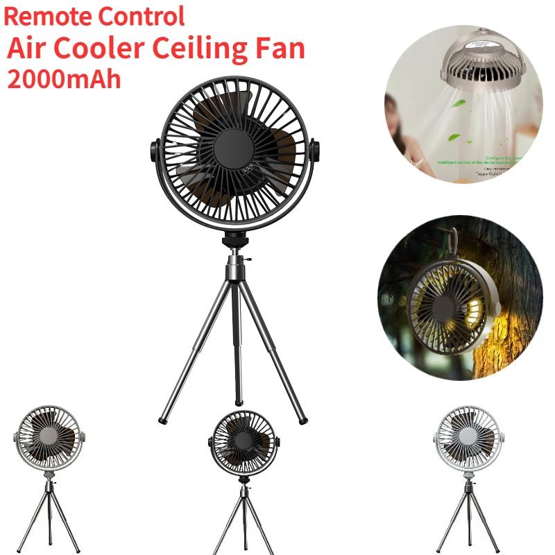 2000mAh Remote Control Floor Table Air Cooler Mini Portable Ceiling Fan 360° Rotation 3-speed Wind for Camping Home Night Light
2000mAh Remote Control Floor Table Air Cooler Mini Portable Ceiling Fan 360° Rotation 3-speed Wind for Camping Home Night Light