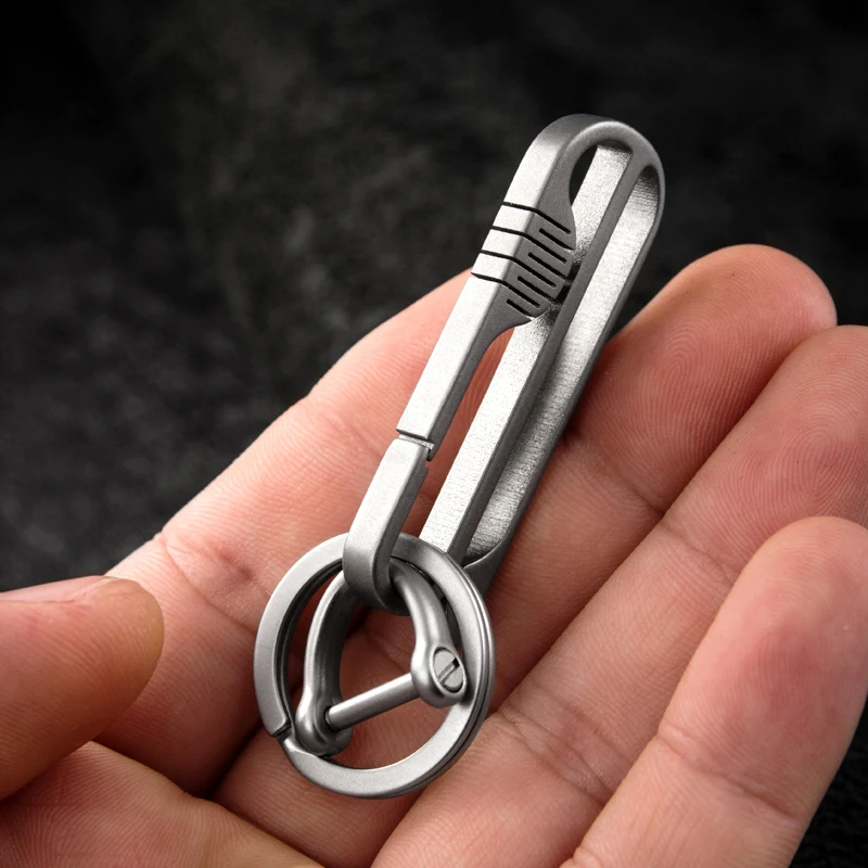 Titanium Belt Keychain Durable Car Key Holder Ring Hanging Buckle Lightweight Carbine For Dad Key Chain Best Father's Day Gift
Titanium Belt Keychain Durable Car Key Holder Ring Hanging Buckle Lightweight Carbine For Dad Key Chain Best Father's Day Gift