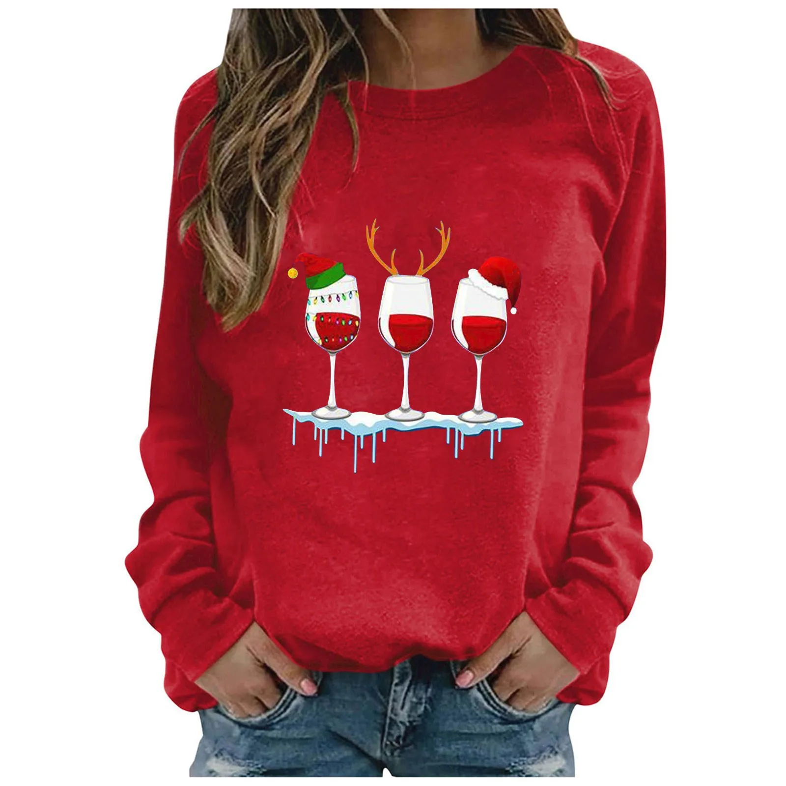 2022 Loose Jumper Fashion Printed Party Tops Sweatshirts Women's Round Neck Long Sleeve Tops Christmas Cute Print Sweatshirt
2022 Loose Jumper Fashion Printed Party Tops Sweatshirts Women's Round Neck Long Sleeve Tops Christmas Cute Print Sweatshirt