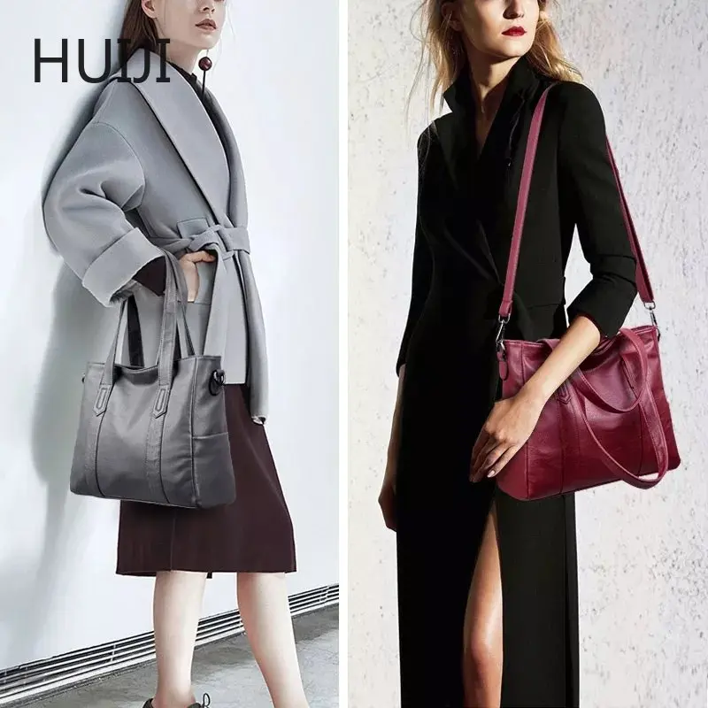 Women's Soft Leather Handbags Ladies Large Capacity A4 Tote Shoulder Bag China Big Casual Hand Bags for Women Female Black Wine
Women's Soft Leather Handbags Ladies Large Capacity A4 Tote Shoulder Bag China Big Casual Hand Bags for Women Female Black Wine