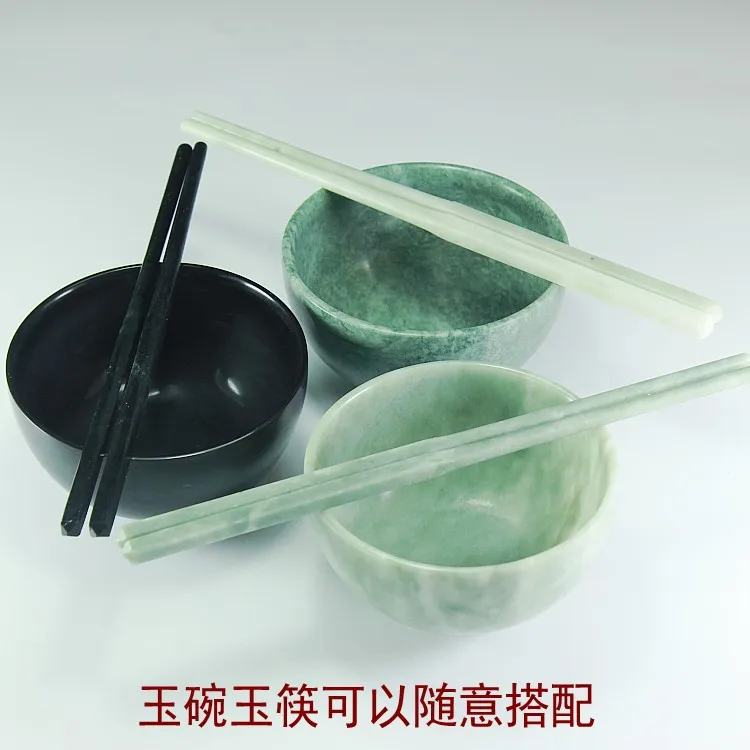 Natural Jade Rice Bowl And Chopsticks Set Hand Carved Jades Stone Tea Bowl Health Gongfu Teaware
Natural Jade Rice Bowl And Chopsticks Set Hand Carved Jades Stone Tea Bowl Health Gongfu Teaware