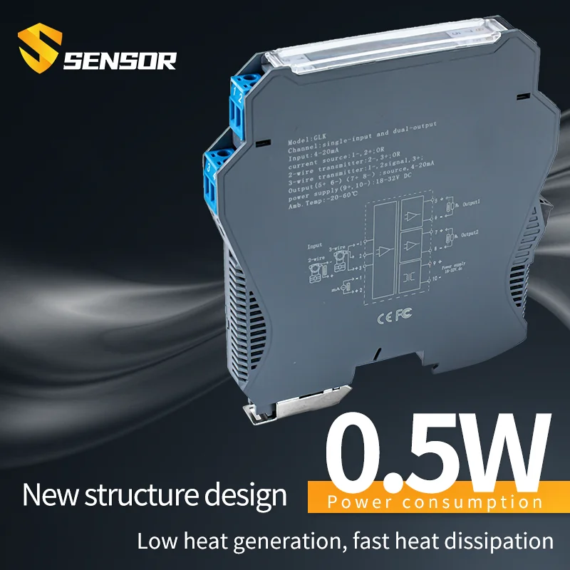 DC Analog Signal Isolator 0-10V to 4-20mA 1 In 1 Out 35mm DIN Rail DC24V Current Voltage Signal Converter Transmitter
DC Analog Signal Isolator 0-10V to 4-20mA 1 In 1 Out 35mm DIN Rail DC24V Current Voltage Signal Converter Transmitter