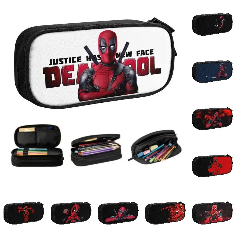 Korean Superhero Deadpool Pencil Cases for Girls Boys Custom Anime Cartoon Cosplay Large Capacity Pen Bag Box School Supplies
Korean Superhero Deadpool Pencil Cases for Girls Boys Custom Anime Cartoon Cosplay Large Capacity Pen Bag Box School Supplies