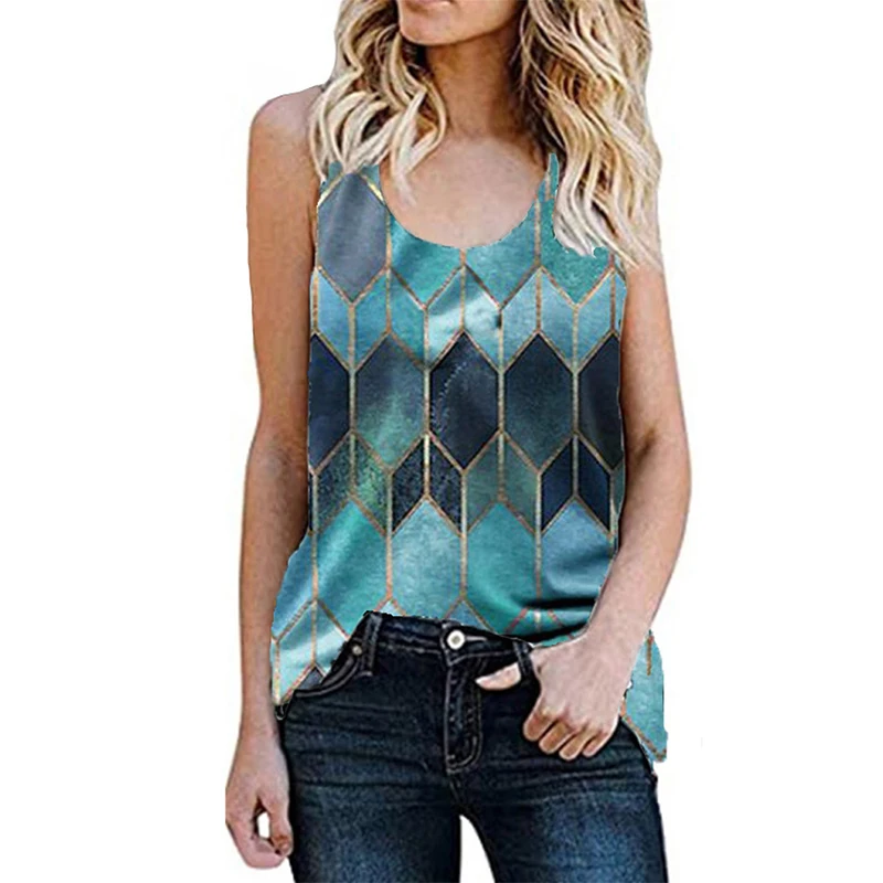 Summer Geometric 3D Print Tank Top Women Y2k Tops Streetwear Oversized O-Neck Sleeveless Vest Off Shoulder Girl Holiday Camisole
Summer Geometric 3D Print Tank Top Women Y2k Tops Streetwear Oversized O-Neck Sleeveless Vest Off Shoulder Girl Holiday Camisole