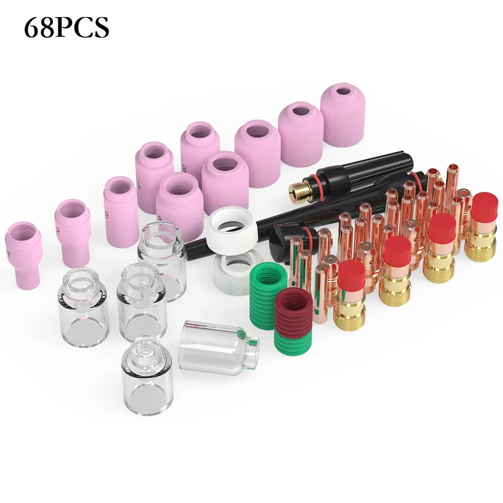 68PCS Tig Welding Accessories Kit Heat Resistant Glass Cups For WP17/18/26 Welders Cutters TIG Torches Business Industrial
68PCS Tig Welding Accessories Kit Heat Resistant Glass Cups For WP17/18/26 Welders Cutters TIG Torches Business Industrial