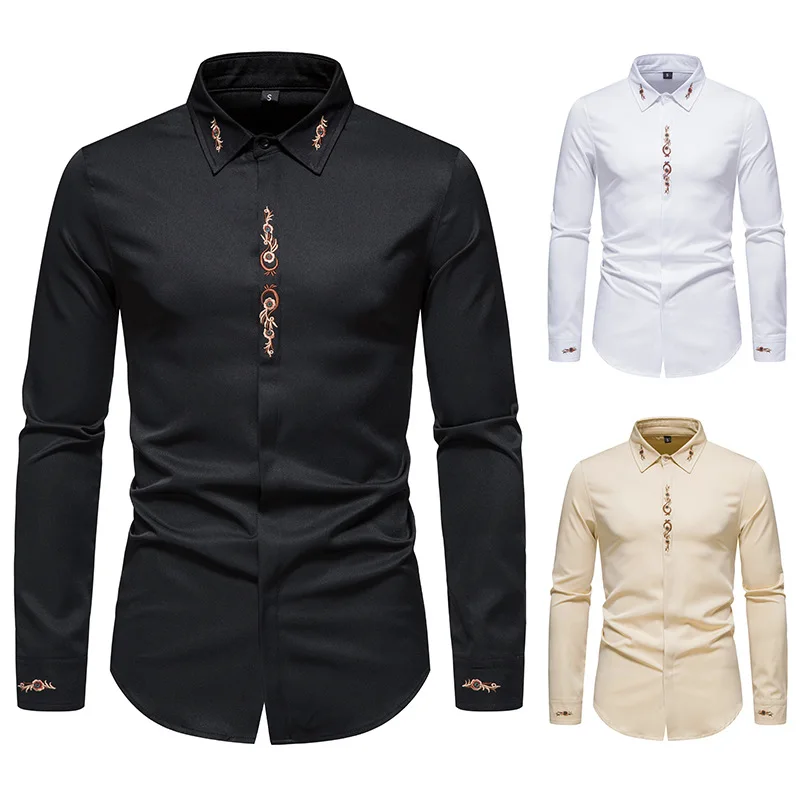 2022 New Men's Camo Phoenix Tail Embroidery Collar Shirt Fashion Slim Fit Youth Shirt
2022 New Men's Camo Phoenix Tail Embroidery Collar Shirt Fashion Slim Fit Youth Shirt