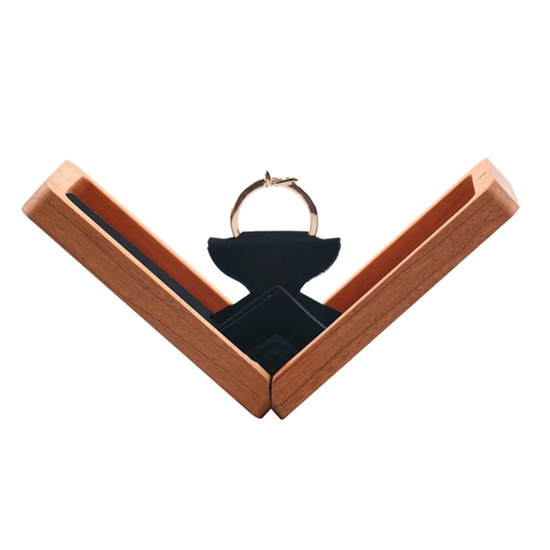 Walnut Engagement Ring Box Solid Wood Ring Jewelry Storage Box for Marriage T8DE 
Walnut Engagement Ring Box Solid Wood Ring Jewelry Storage Box for Marriage T8DE