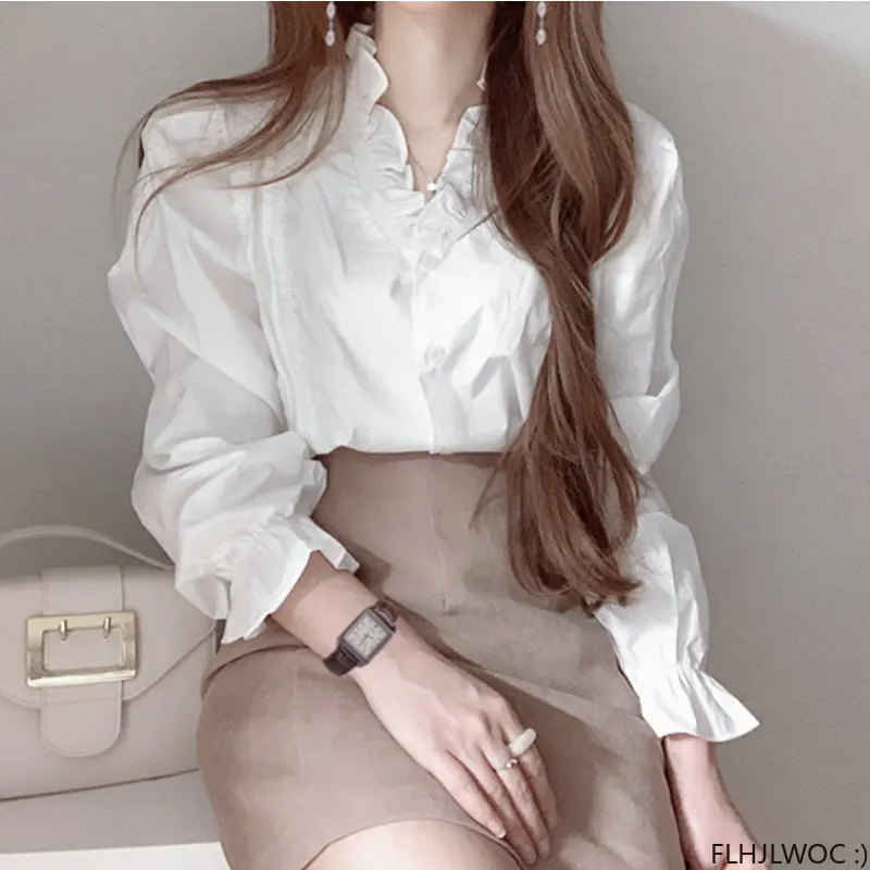 Button White Chic Korea Shirt Design Women Sweet Japan Girls Sweet Vintage Retro Ruffled Tops Blouses
Button White Chic Korea Shirt Design Women Sweet Japan Girls Sweet Vintage Retro Ruffled Tops Blouses